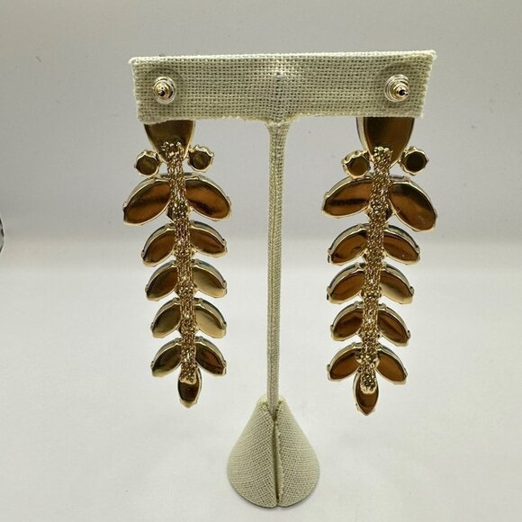 Blue Cascade Rhinestone Crystal Dangled Drop Earrings - Picture 6 of 6